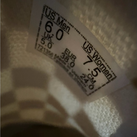 Vans Checkerboard Slip-On in Blush Pink and White - Picture 9 of 10